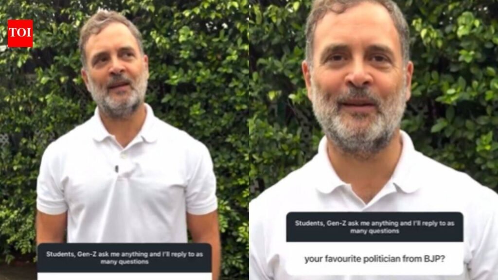 Rahul Gandhi reveals his favourite BJP leader in candid Gen Z ‘Ask Me Anything’ on Instagram | Delhi News