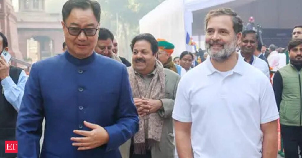 Kiren Rijiju, Rahul Gandhi spar on issue of implementation of women’s quota