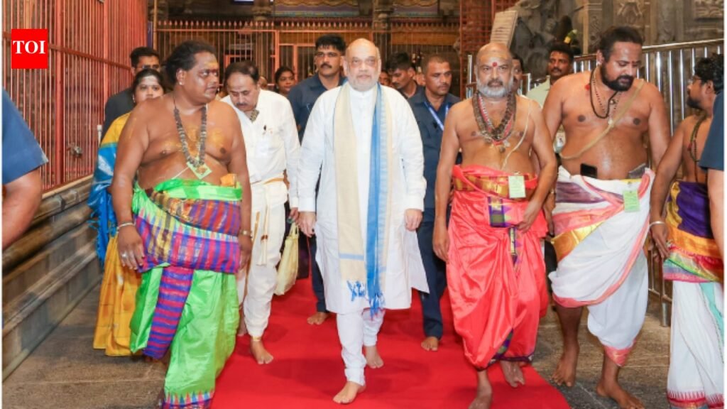 Amit Shah offers prayers at Tiruvannamalai temple | Chennai News