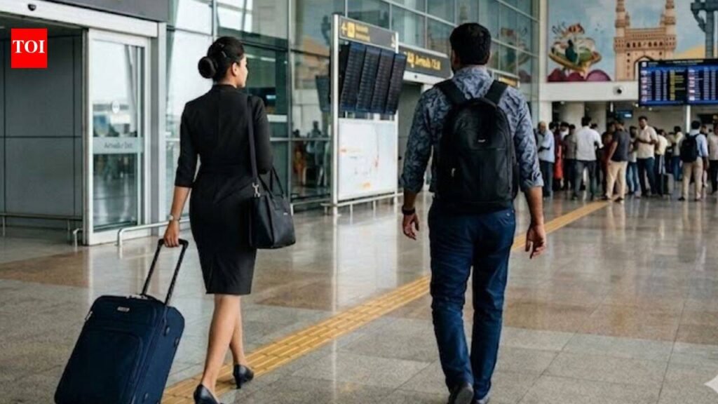 Man booked for stalking, threatening cabin crew member at Hyderabad airport | Hyderabad News
