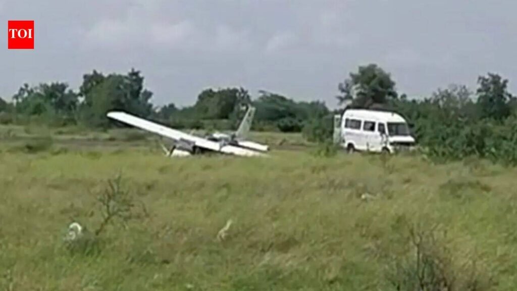 Training aircraft veers off Baramati airport runway during emergency drill | Pune News