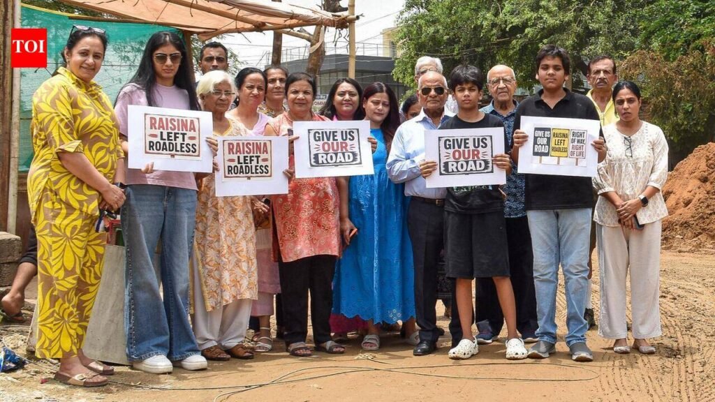 One month on, dug-up road leaves 1,500 in condo struggling for access | Gurgaon News