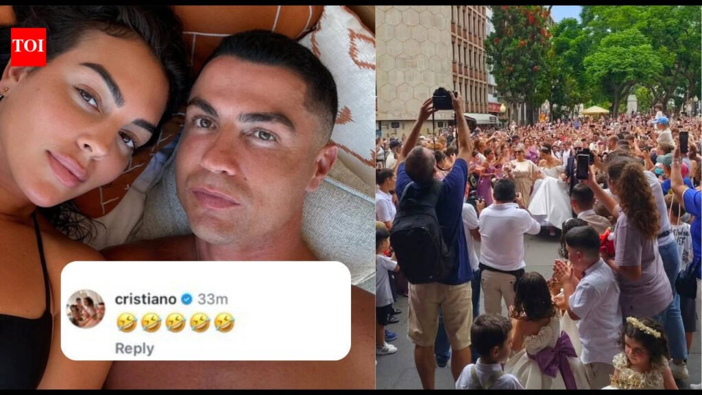 Watch: Ronaldo wedding rumours go badly wrong as hundreds of fans crash another couple’s big day | Football News