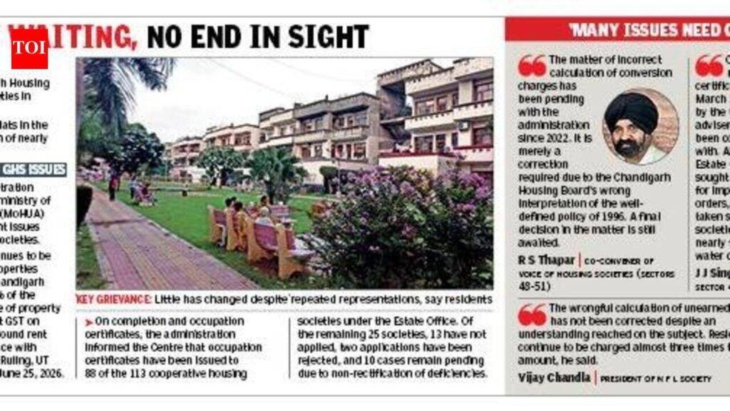 Policy gridlock: Chandigarh cooperative housing societies battle costly delays | Chandigarh News