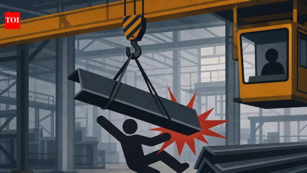 Worker dies after being hit by iron angle at Chakan company | Pune News