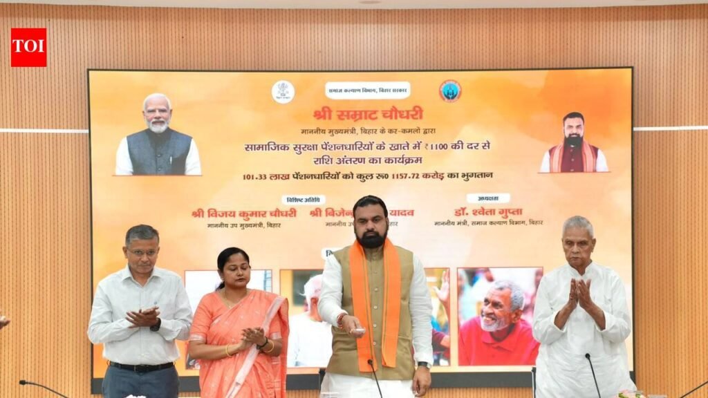 CM transfers Rs1,157 cr to social security pension beneficiaries | Patna News