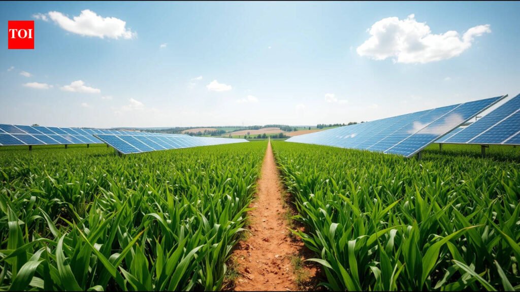 A Colorado farmer put 3,276 solar panels over his crops, and the shade created cooler conditions for heat-sensitive plants | World News