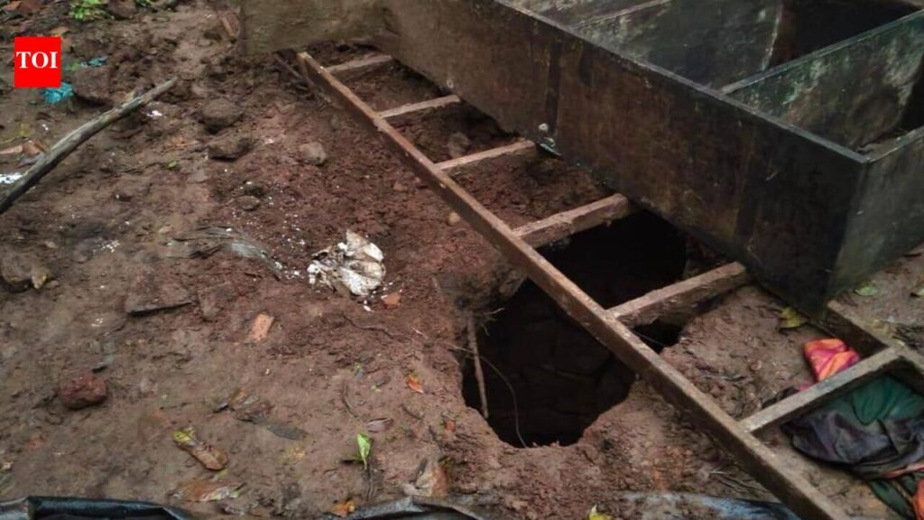 2 fall into toilet pit and die as concrete slab breaks | Mysuru News