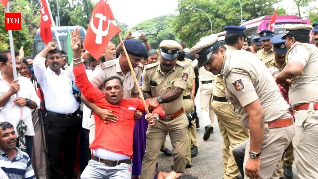 ‘Jail Bharo’ campaign for workers’ demands: Protest held in city | Mangaluru News