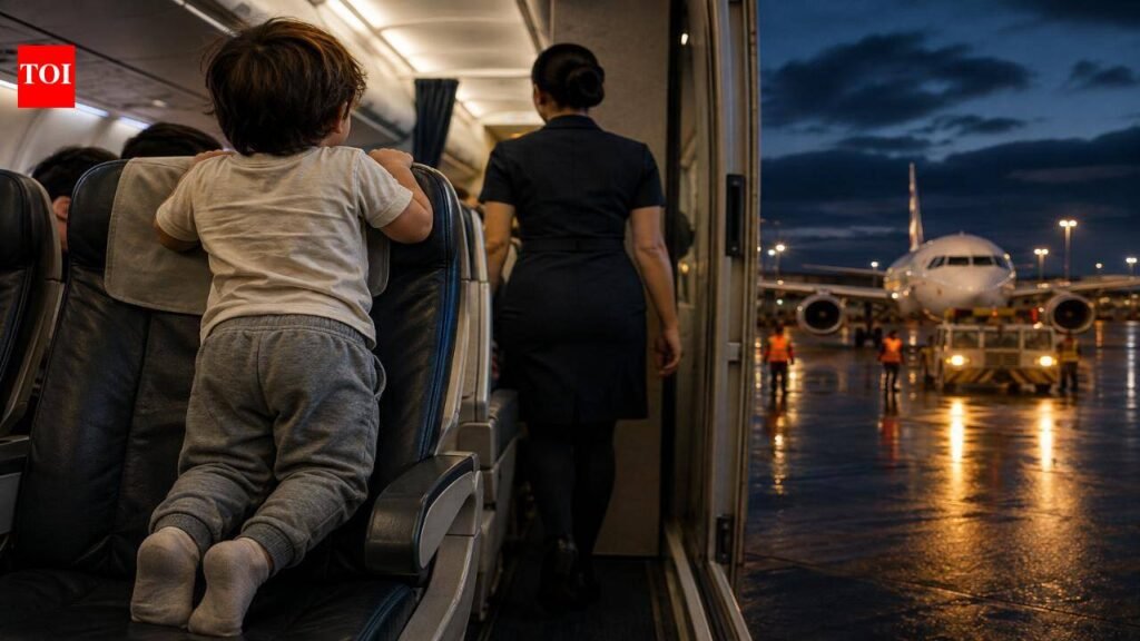 A young child could not be safely secured on a flight from Victoria to Toronto; the aircraft turned back and left passengers stranded overnight in British Columbia |
