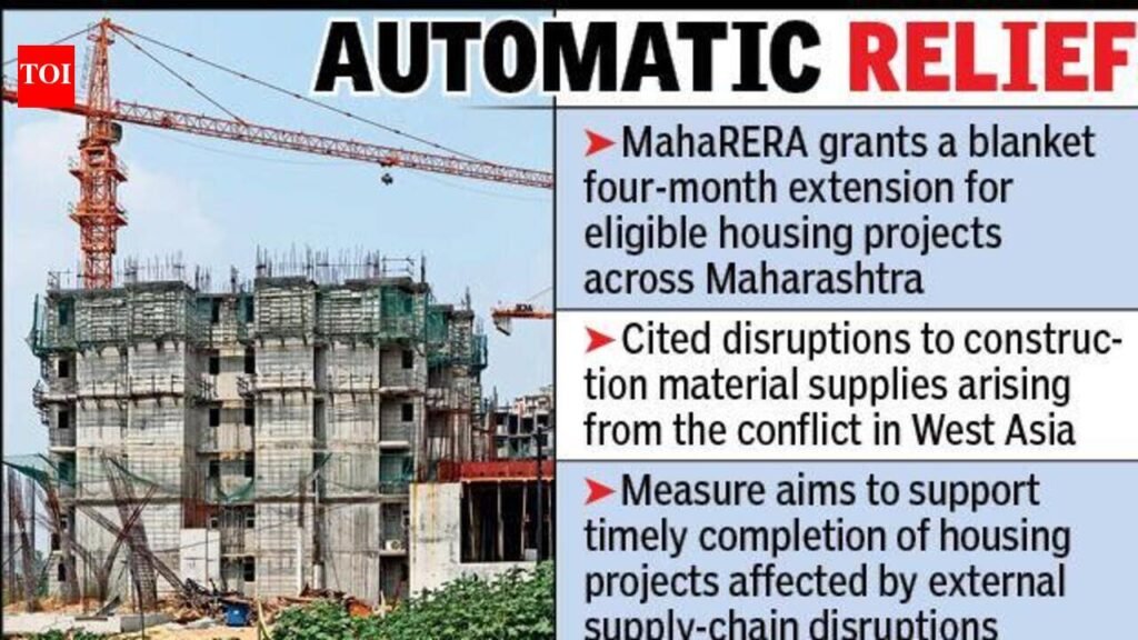 4-month extension for housing projects hit by West Asia conflict | Nagpur News