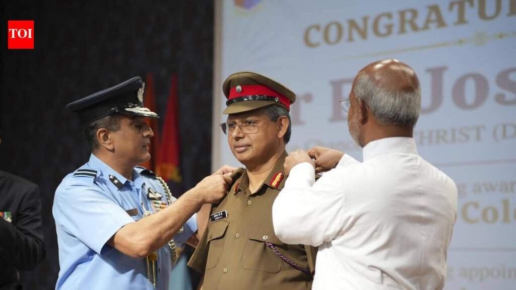 Christ varsity VC awarded NCC’s honorary colonel rank | Bengaluru News
