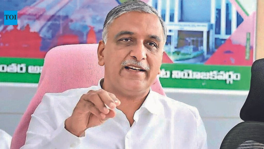 Harish Rao demands cancellation of Raidurg land auctions.