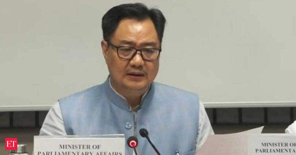 ’12 bills passed, but Govt not satisfied with quality of discussion’: Kiren Rijiju targets Oppn