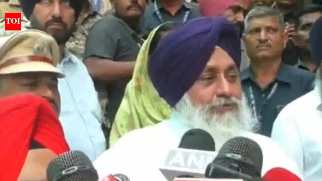 Sukhbir Singh Badal after discharge from hospital day after attack in Nanded