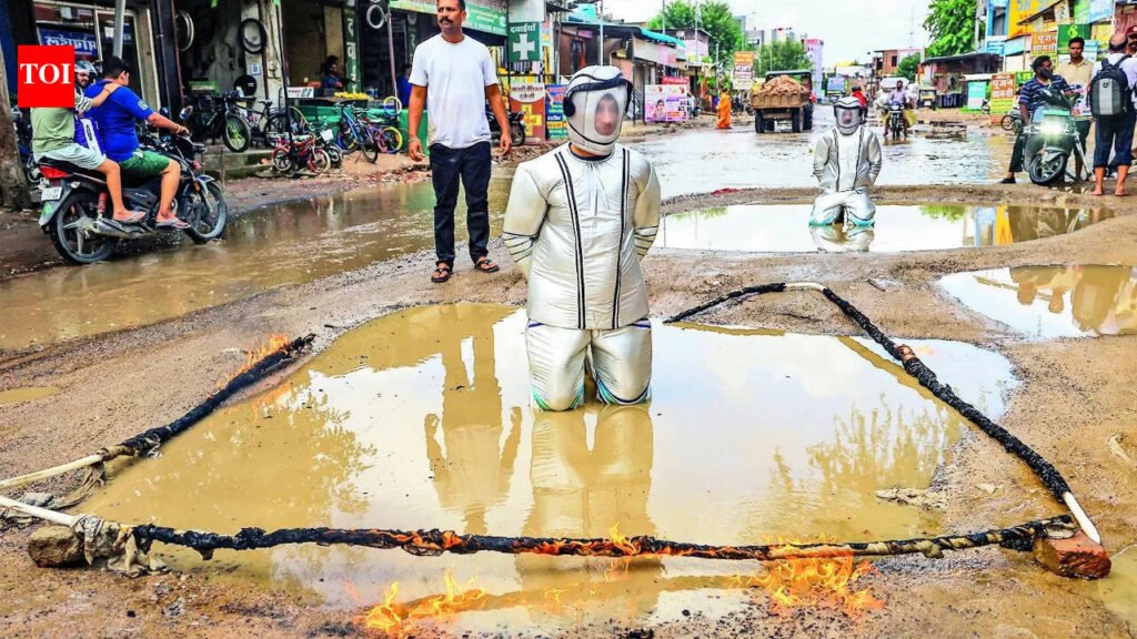 ‘Astronauts’ find Jaipur’s ‘moon craters’ to be potholes