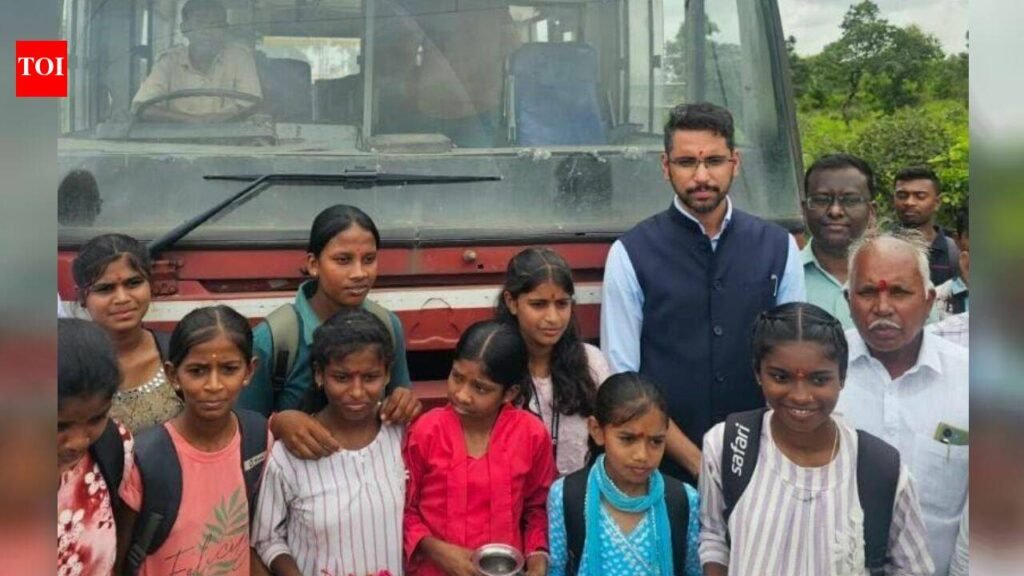 7-Km school trek ends as bus service reaches Nagpur village