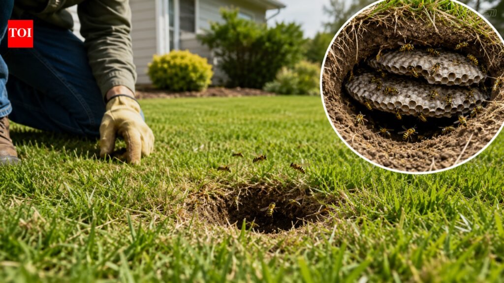 How to identify an underground yellowjacket nest in your lawn and stay safe from painful stings