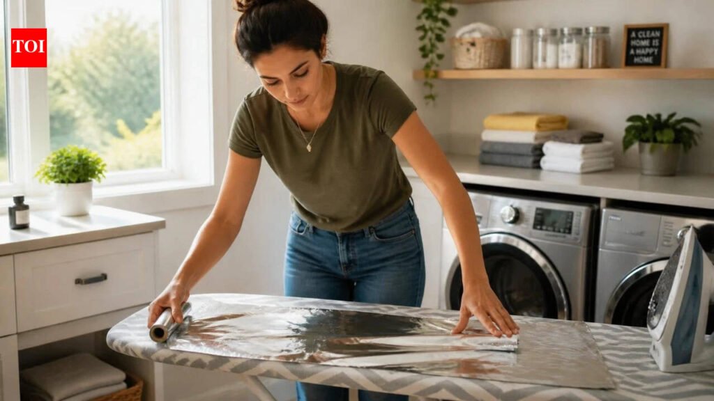 Why some people put aluminium foil under their ironing board and how this simple layer can speed up ironing