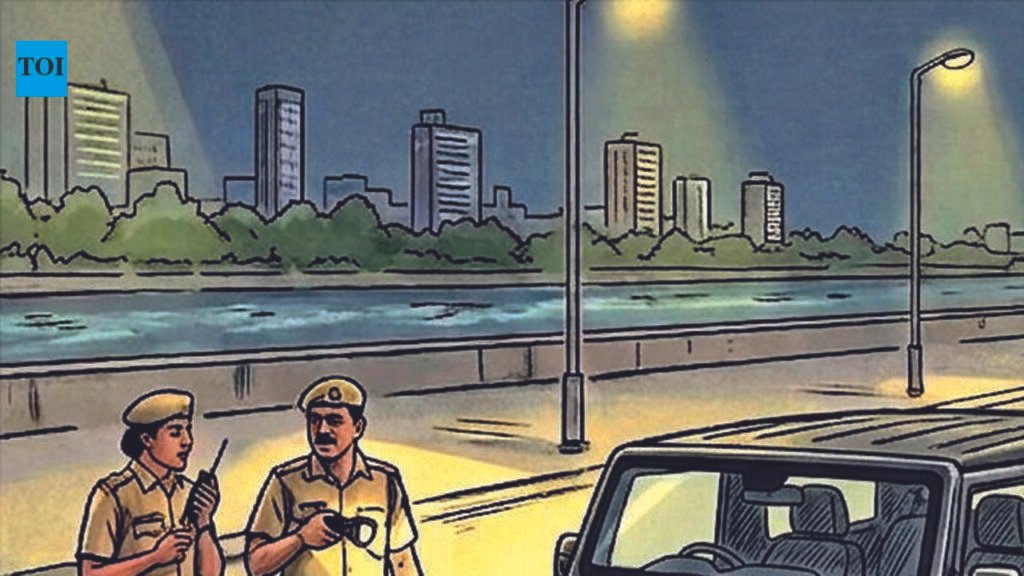 Drunk SUV driver hits police barricades, riverfront wall