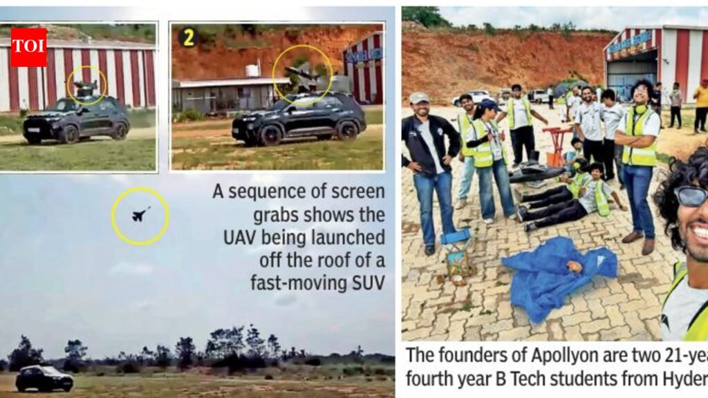 Hostel startup Apollyon launches jet UAV from moving car