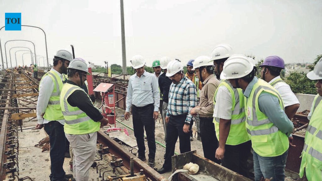 Metro Ph-II Track-Laying Starts On Kamptee Stretch