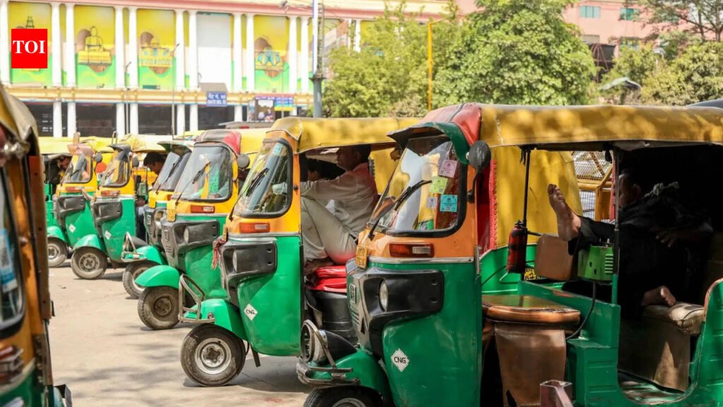 Delhi auto union holds protest over welfare board, transport issues