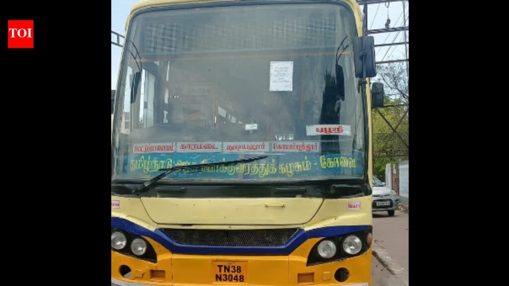 TNSTC bus confiscated over non-payment of dues to conductor in Coimbatore | Coimbatore News