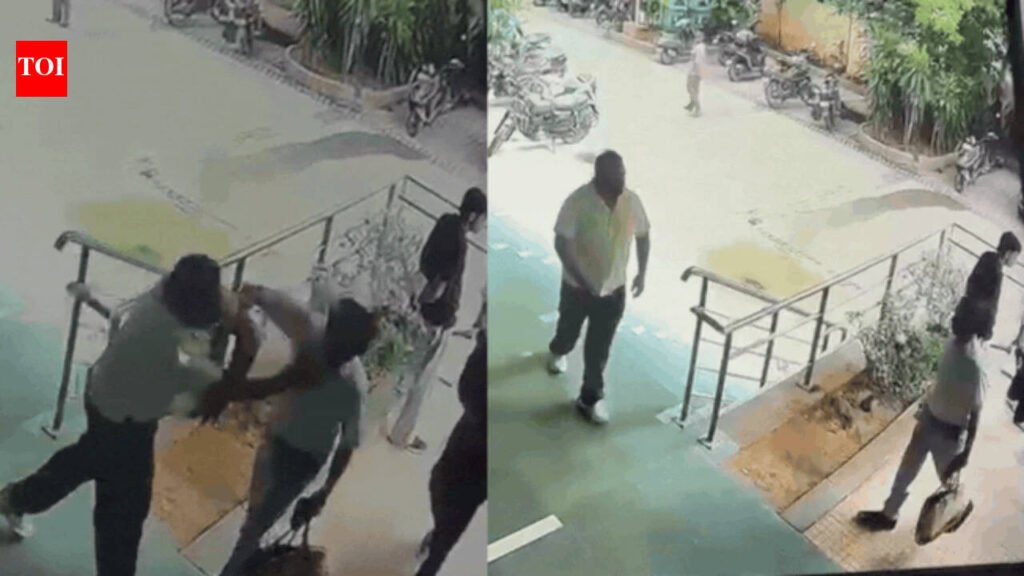 Delhi University PhD scholar booked for slapping professor; CCTV captures attack | Delhi News