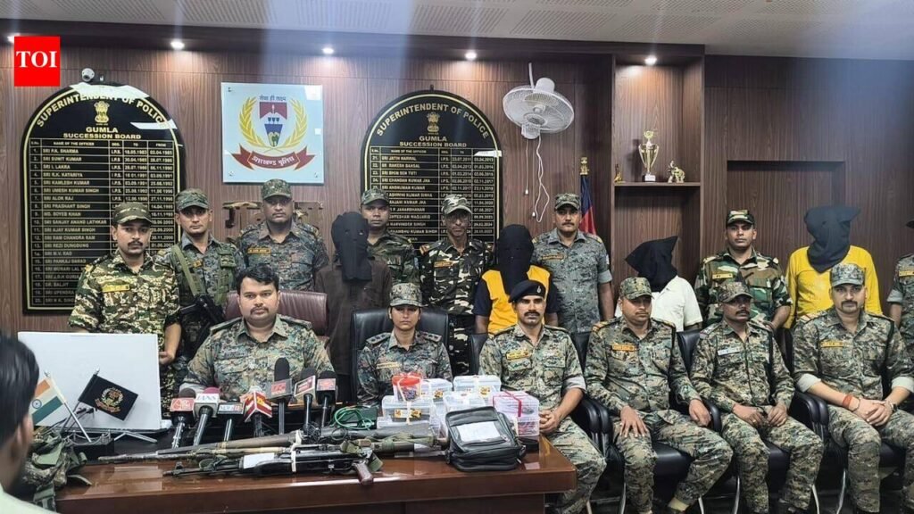 Four JJMP members held with arms in Gumla forest | Ranchi News