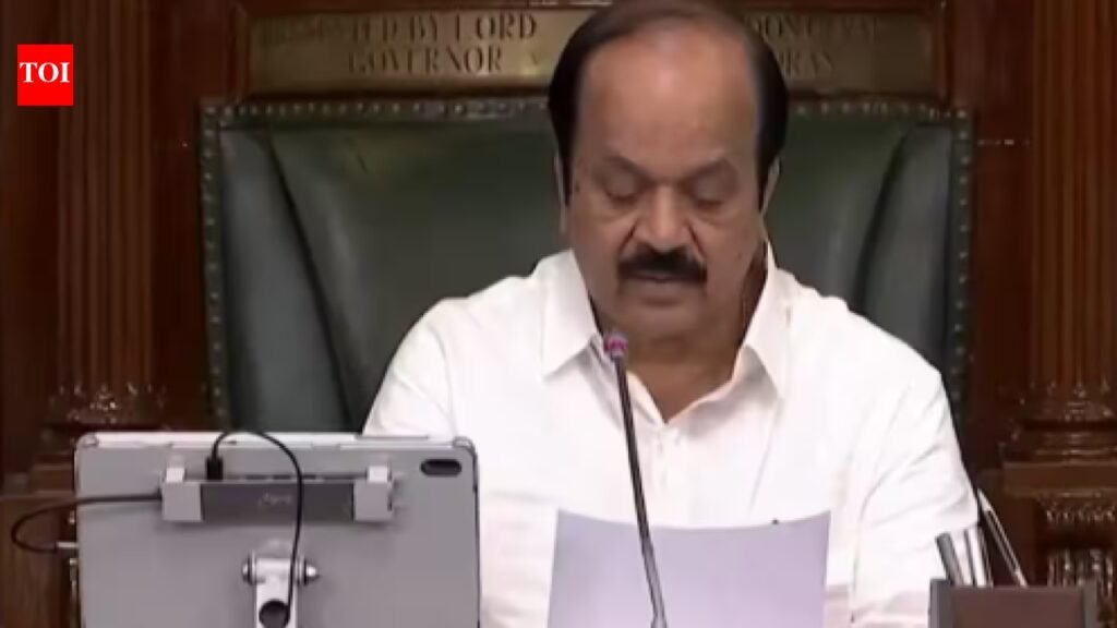 TN assembly speaker JCD Prabhakar cautions ministers, says he can’t tolerate their out-of-line remarks anymore | Chennai News