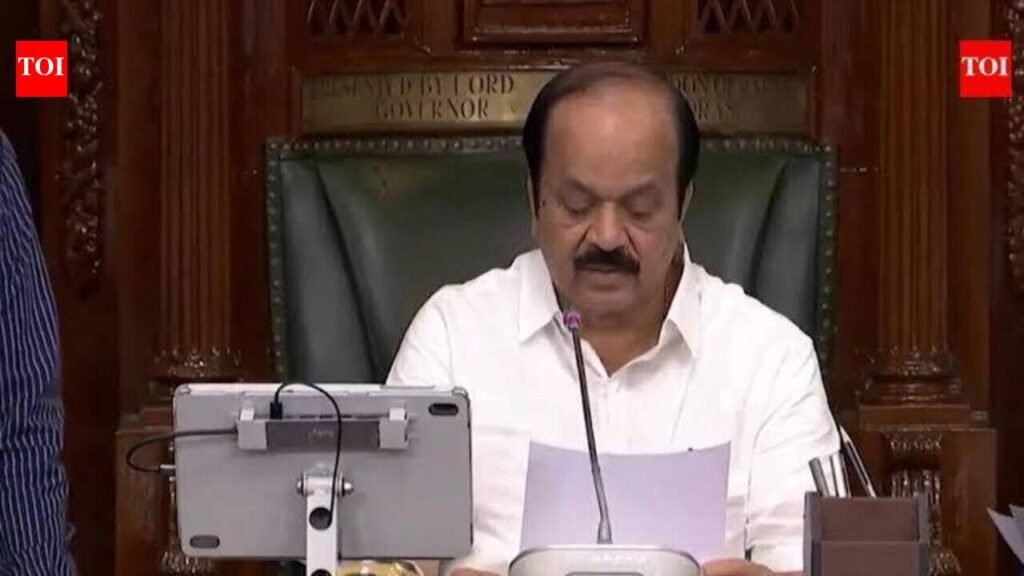 Speaker warns ministers against remarks unrelated to debate | Chennai News