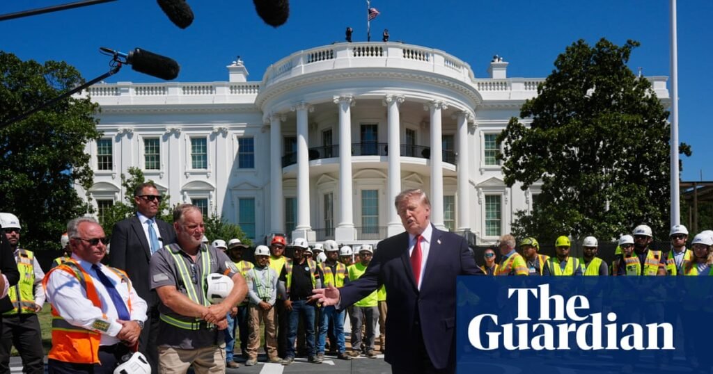 Trump shows off White House renovations and ornate new helipad | Donald Trump