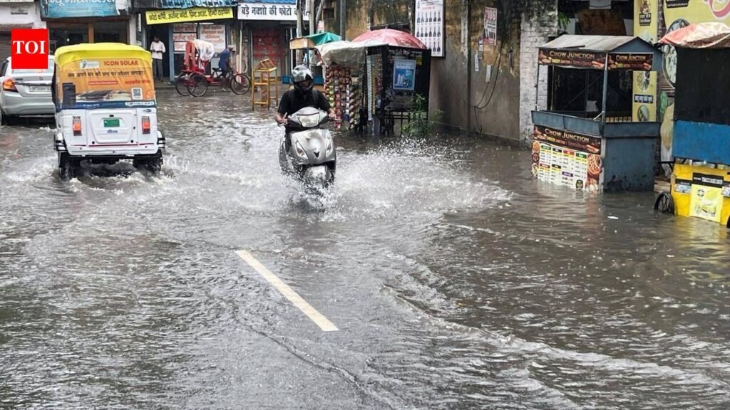 Humidity gives way to late evening downpour in capital | Lucknow News