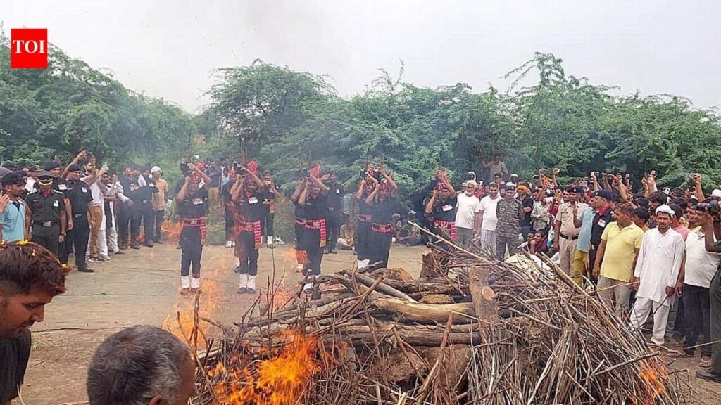 Army jawan dies of heart attack during promotion course, 8-year-old son lights pyre | Chandigarh News