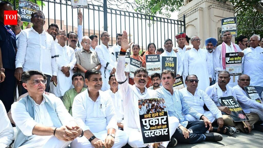 Monsoon session begins, adjourned in 21 minutes amid Congress protest | Jaipur News