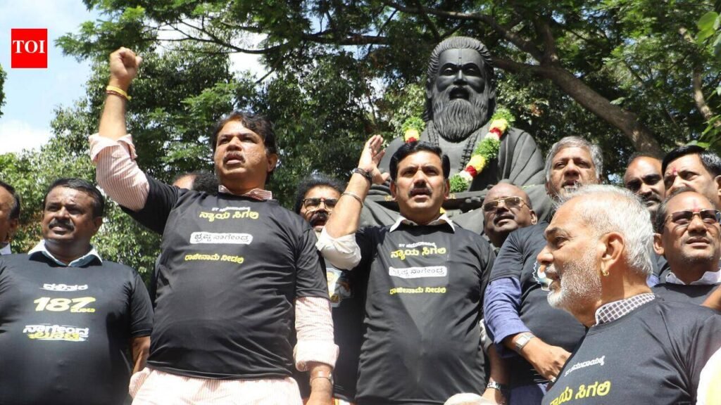 BJP members push past security, force entry into Vidhana Soudha over Nagendra row | Bengaluru News