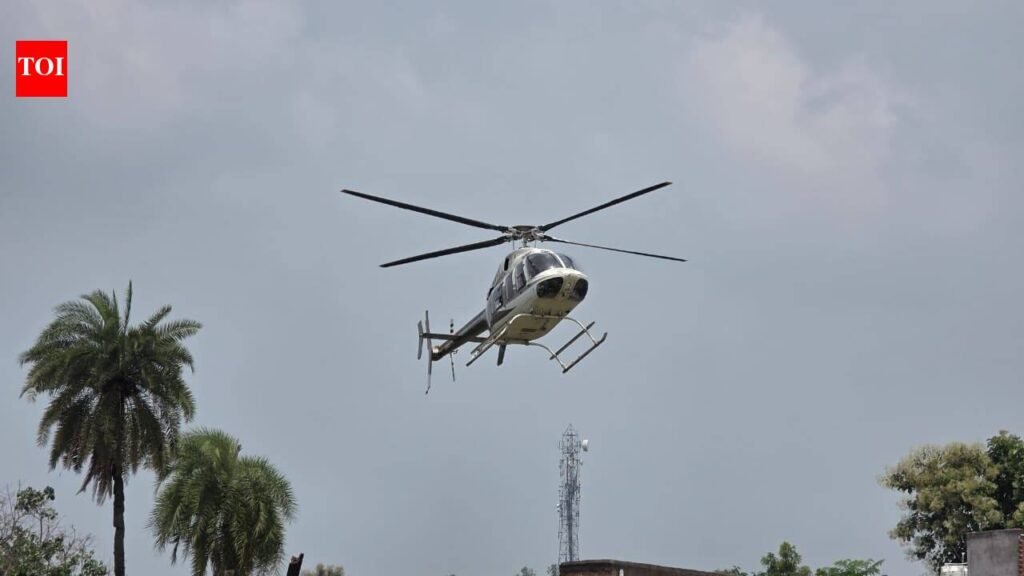 Deoghar helicopter service suspended after technical glitch at Hathgarh helipad | Ranchi News