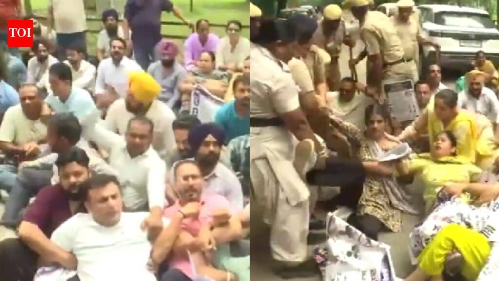 180 ETT teachers protest outside Punjab minister’s residence, detained by police | Chandigarh News