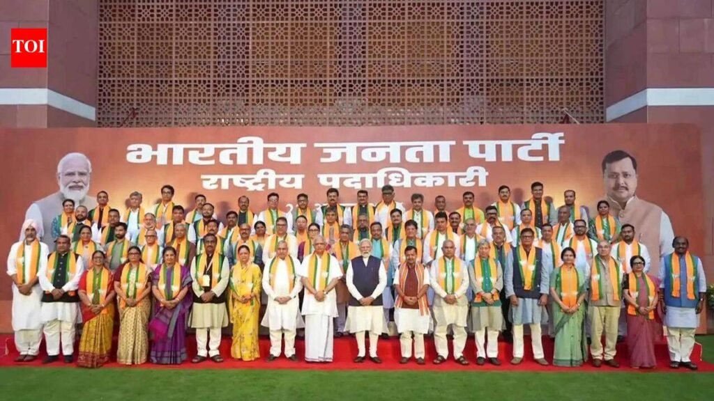 ‘Meeting all about new ideas & perspectives’: PM Modi after engaging with ‘team Nabin’ at party HQ | India News