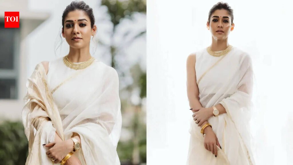 Nayanthara’s ivory saree, gold choker and gajra are a masterclass in minimal but classic Onam style