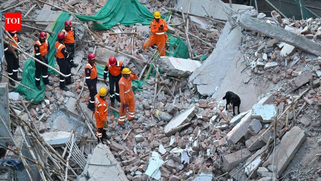 2 dead, senior citizen hurt after 7-storied bldg on 50-sq yd plot collapses in IT corridor | Hyderabad News