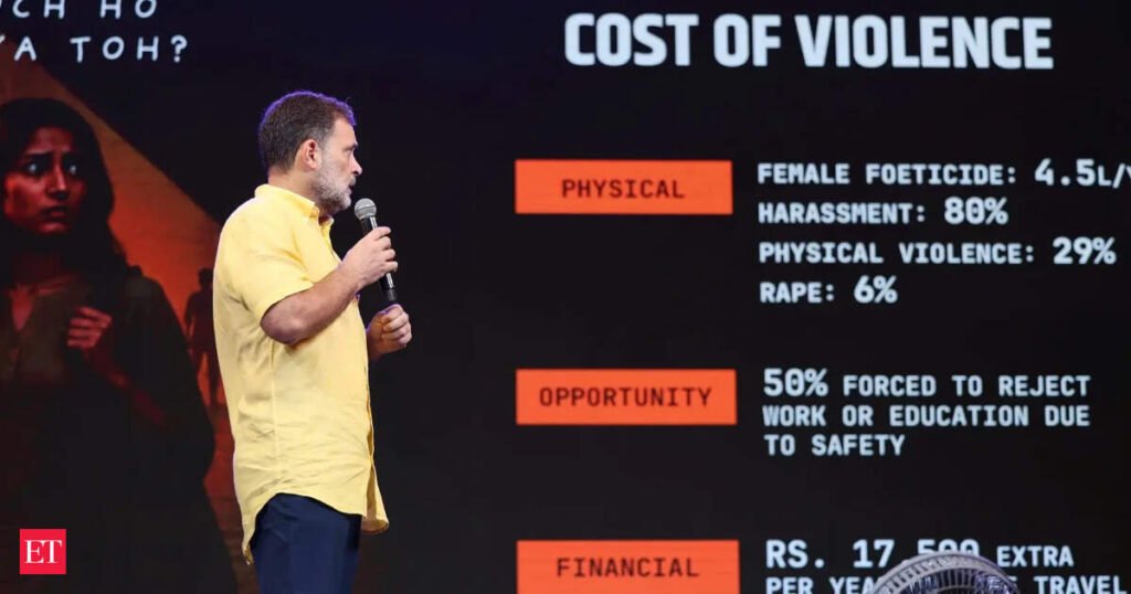 Violence used to hinder women’s progress; 80 pc face harassment: Rahul Gandhi