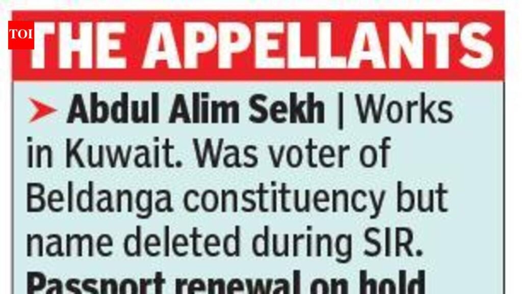 SIR-hit MBBS aspirant, West Asia workers in HC over passport block | Kolkata News