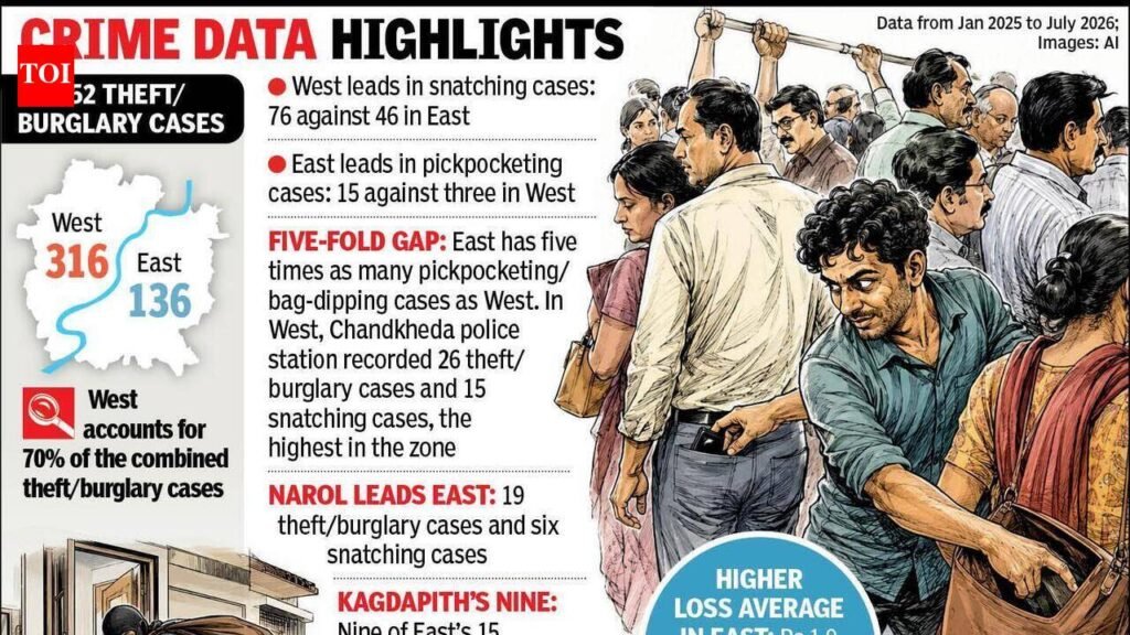 West Ahmedabad is burglars’ hunting ground, East is pickpockets’ paradise | Ahmedabad News