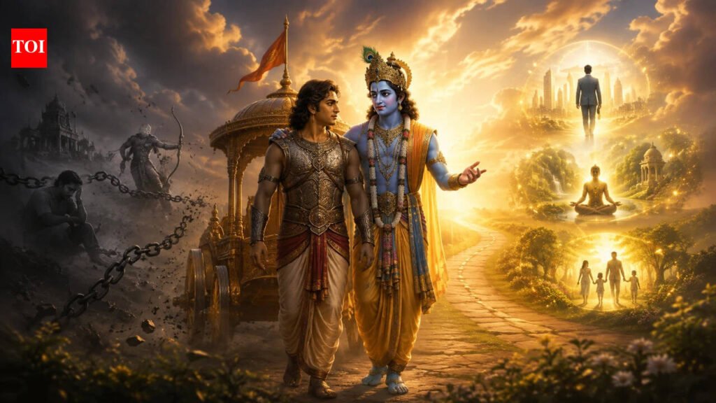 Quote Of The Day By Bhagavad Gita: How shifting your mind from past regret to present Karma unlocks a new chapter in your career, health, and relationships