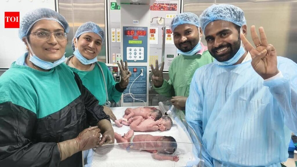 Good news! Triplets, mom fine after high-risk op in G’chiroli | Nagpur News