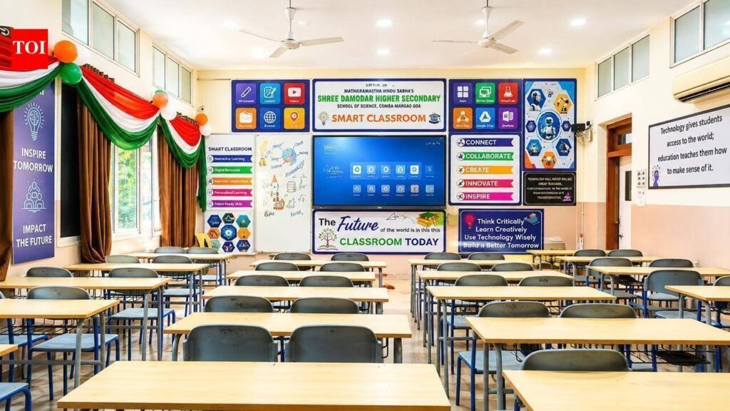 Community support turns 100-year-old Margao school into smart institute | Goa News