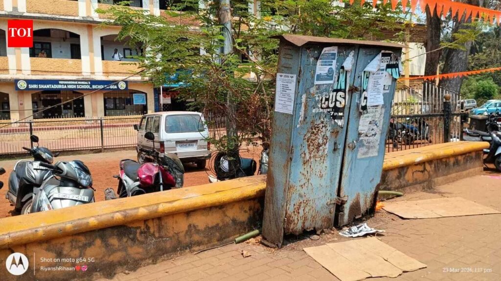 Dilapidated electric box outside Bicholim school sparks safety fears | Goa News
