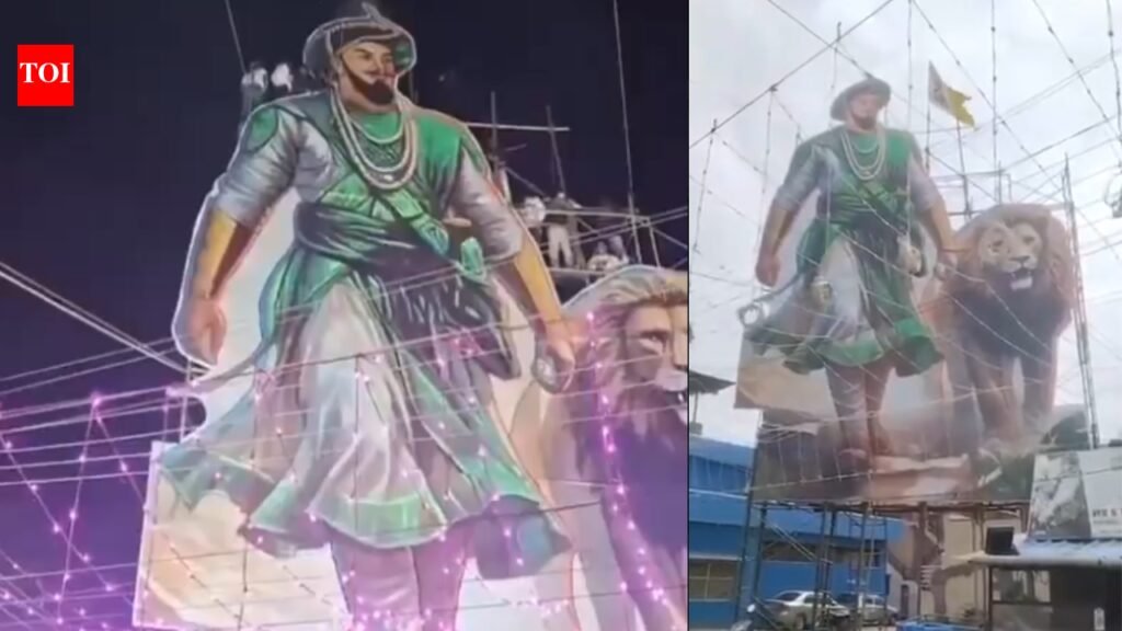 ‘Mujahideen’ song behind 40-ft Tipu Sultan cut-out: Video sparks row ahead of Eid Milad in Karnataka | Mysuru News